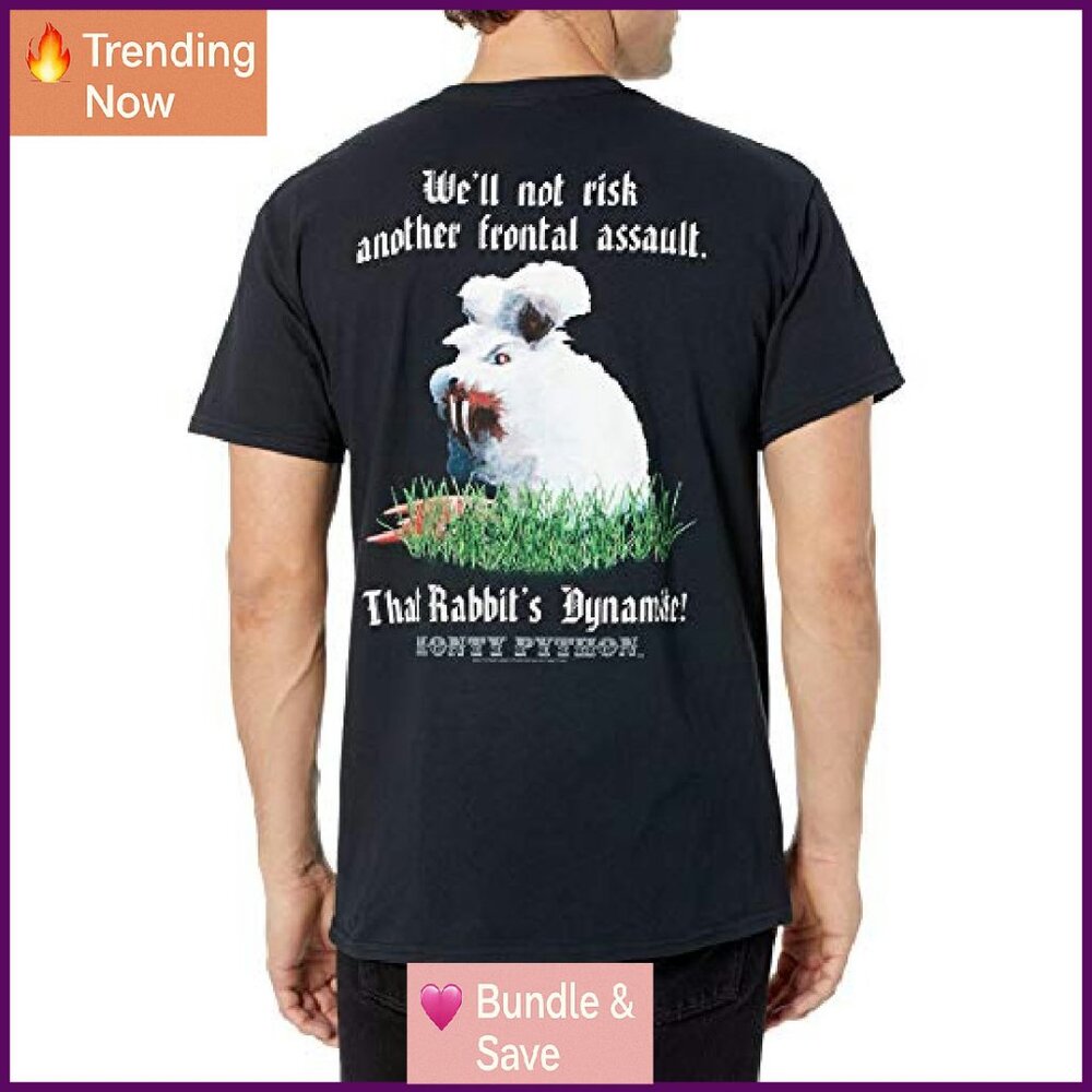 Monty Python Killer Rabbit Graphic Tee, Screen-Pr… - image 3